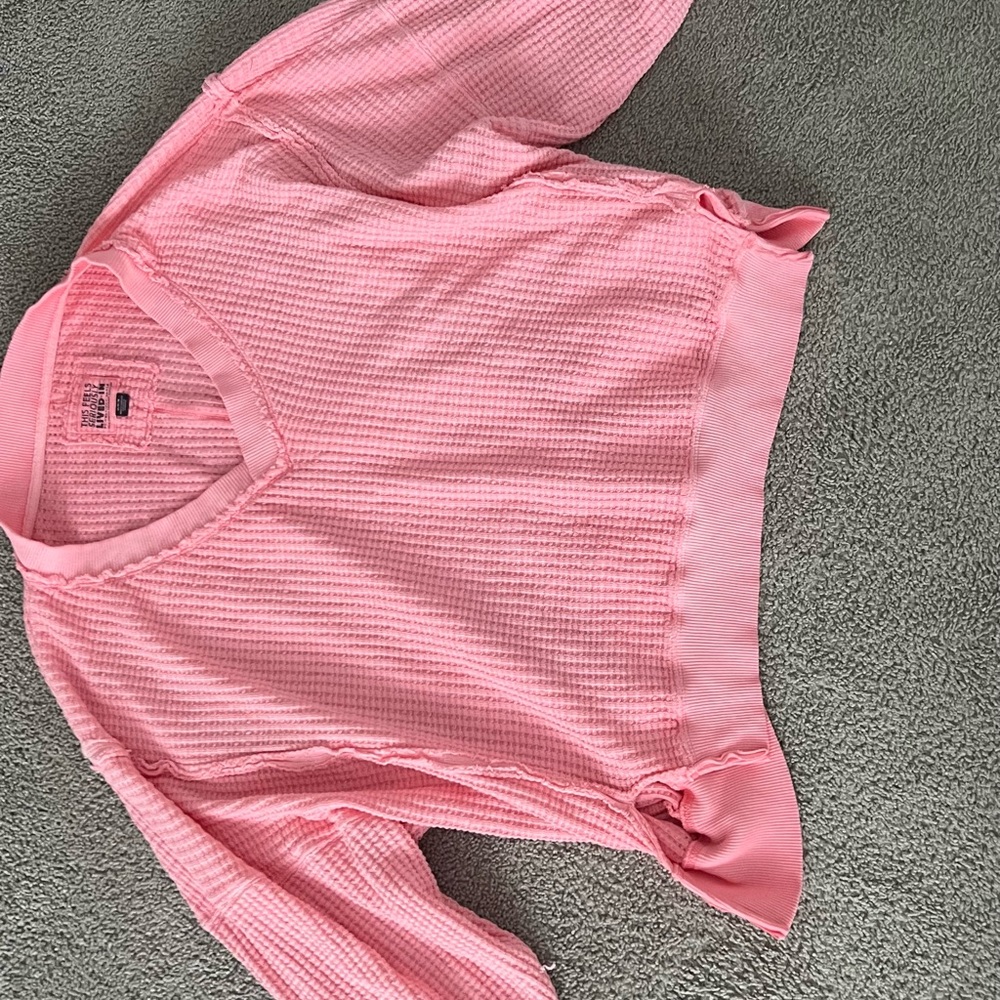 Victoria's Secret Pink Waffle Knit Top